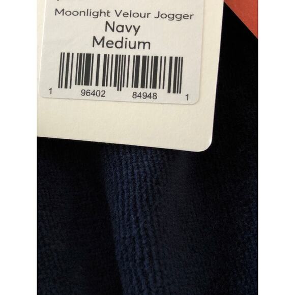 Marine Layer Moonlight Velour Joggers Drawstring Waist Sweatpants Navy NWT M - Picture 6 of 8